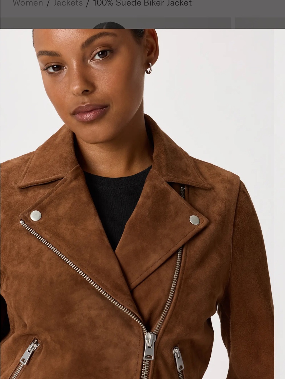Quince Brown Suede Moto Jacket - Picture 5 of 8